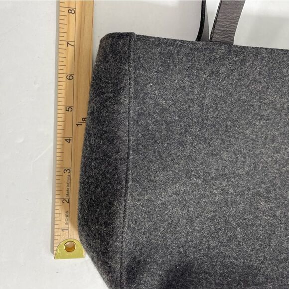 Brooks Brothers Wool Blend Small Purse Bag Dark Charcoal Gray - Picture 9 of 10